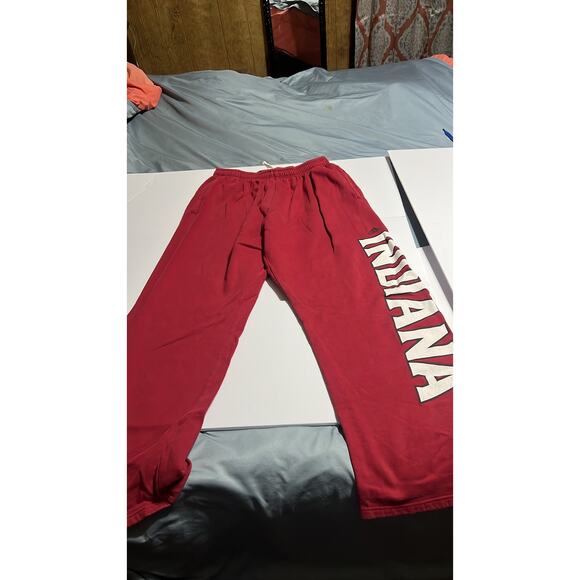 Adidas Indiana Hoosiers IU Candy Stripe Tear Away Sweatpants Red - Picture 1 of 4